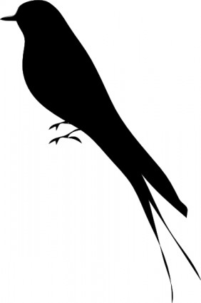 pájaro soporte árbol vid silueta clip art