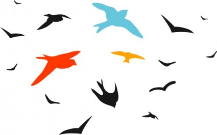 conjunto de vectores de aves