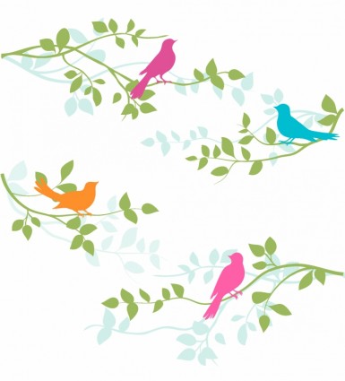 oiseaux et branches