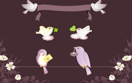messages d'oiseaux graphiques vectoriels