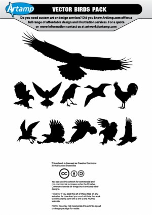 silhouettes d'oiseaux