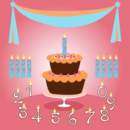 день рождения торт набор