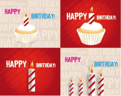 ulang tahun kue vektor