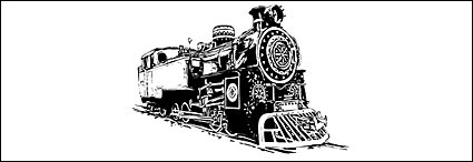 vec locomotive noir et blanc