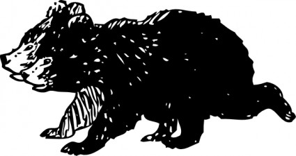 黑熊幼崽的剪貼畫