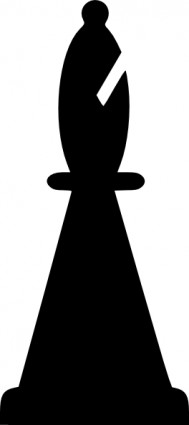pieza de ajedrez alfil negro clip art