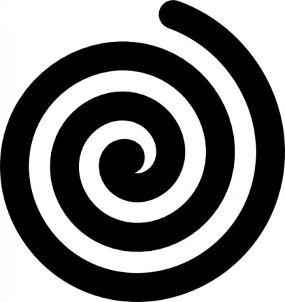 clipartów czarny pogrubienie spirala