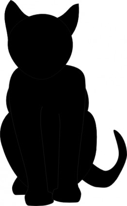 القطة السوداء قصاصة فنية
