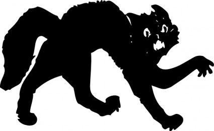 黒い猫のクリップアート