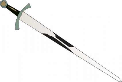 السيف رمادية سوداء قصاصة فنية
