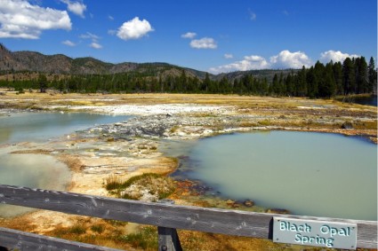 Schwarzer Opal spring Yellowstone Nationalpark, wyoming