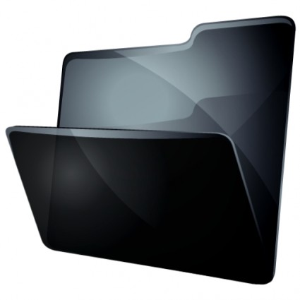 Black Open Folder