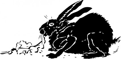 clip art de conejo negro