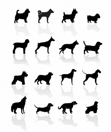 cães símbolos preto