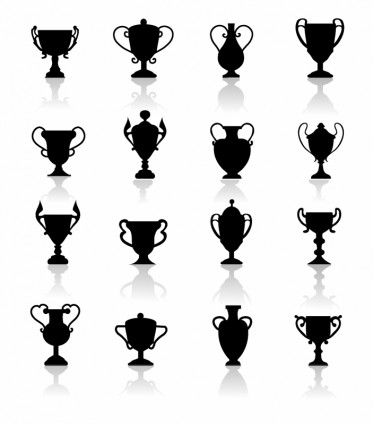 trofeos de símbolos negro