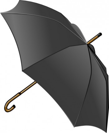 مظلة سوداء قصاصة فنية