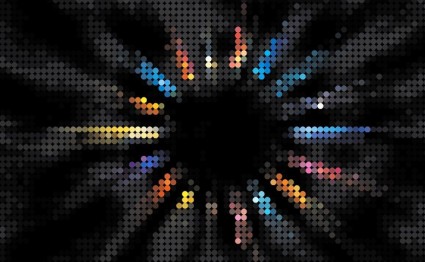 Black Vector Mosaic Background