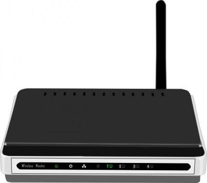 schwarz wireless-Router-ClipArt