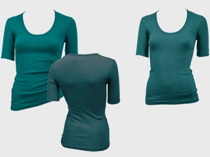 kosong tren wanita model shortsleeved tshirt template gomedia diproduksi psd berlapis