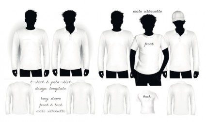 vector de camiseta y camisa polo camiseta en blanco
