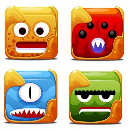 pack d'icônes de bloc créatures Emoticones