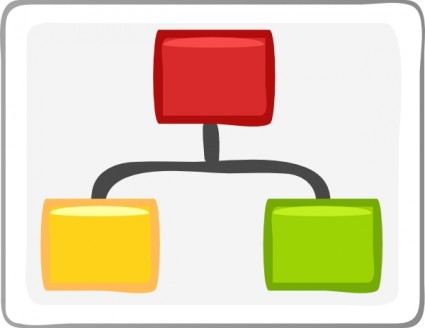 Block Diagramm Visio Hierarchie ClipArt