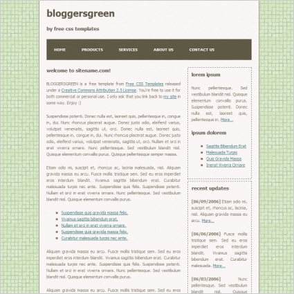 Blog màu xanh lá cây