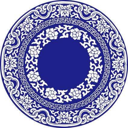 blaue und weiße Muster Vektor