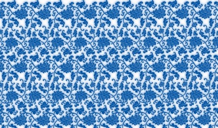 blaue und weiße Porzellan nahtloser Vektor Hintergrund