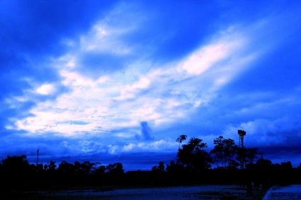 blauem Hintergrund Natur