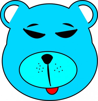 الدب الأزرق قصاصة فنية