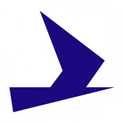 ClipArt simbolo di uccello blu