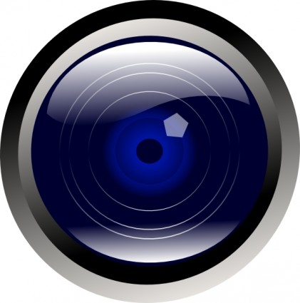 blaue Kamera-Objektiv-ClipArt-Grafik
