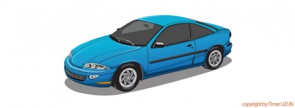 Mobil biru vektor