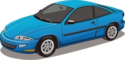blaues Auto-Vektor