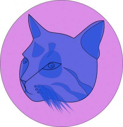 青猫のクリップアート