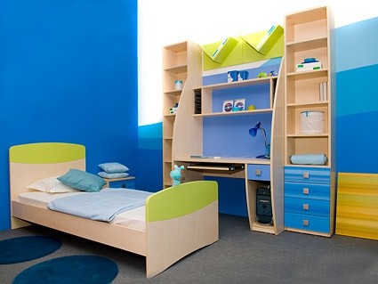 синий children39s комната изображение