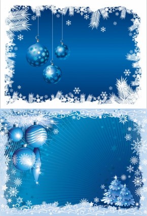 Blue christmas background vector