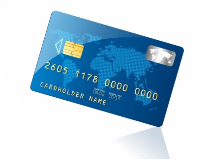 blaue Kreditkarte