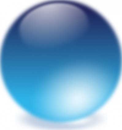 ClipArt sfera blu cristal