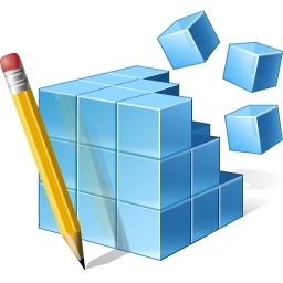 crayon et le cube bleu