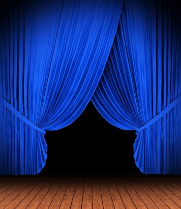 imagen de alta definición ligera cortina azul