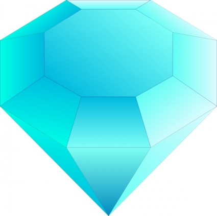 Blue Cut Gemstone Saphire Clip Art