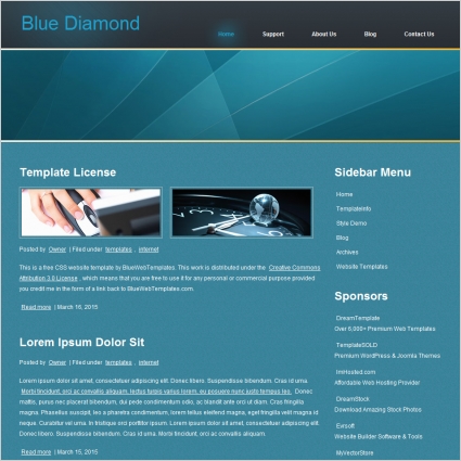 modèle diamant bleu