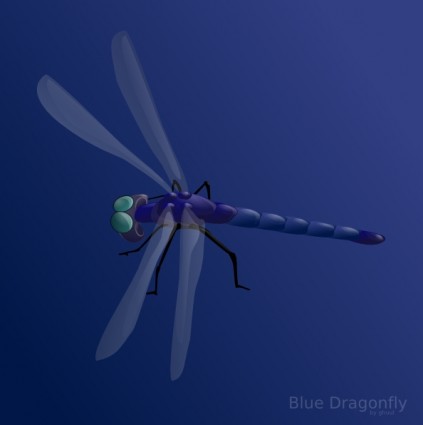 libélula azul clip art