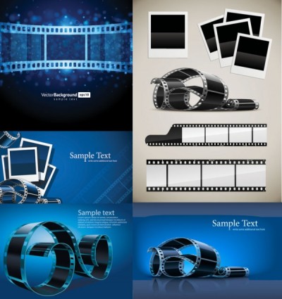 Blue Filmnegative Vektor