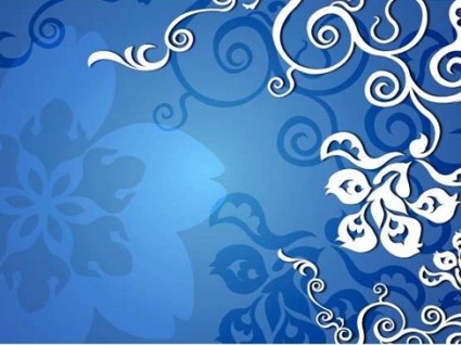 vector floral bleu