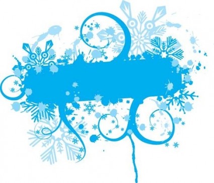 gráfico de vetor floral azul