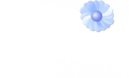 藍色花卉剪貼畫