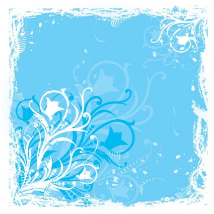 grafika niebieski kwiat